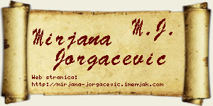 Mirjana Jorgačević vizit kartica